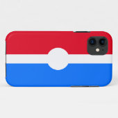 スポーティな明るい赤白青幾何ストライプ Case-Mate iPhoneケース (裏面(横))