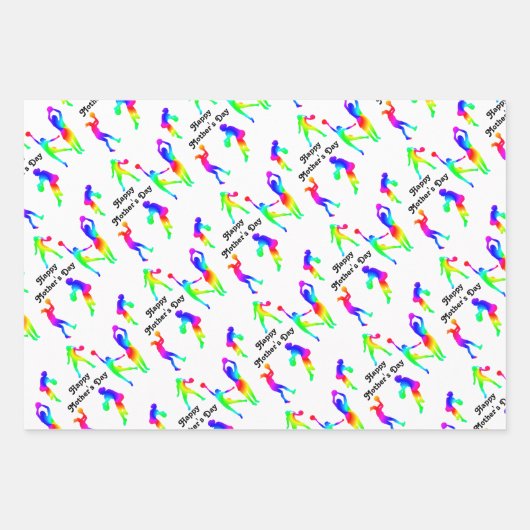 スポーティな母ハッピーマザーズデイ ラッピングペーパーシート (正面2)