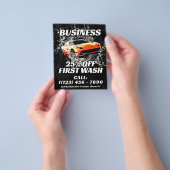 スポーティな洗車 チラシ (手)