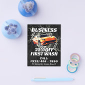 スポーティな洗車 チラシ (シングル)