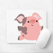 スポーティな漫画のブタのmousepad マウスパッド (マウス)