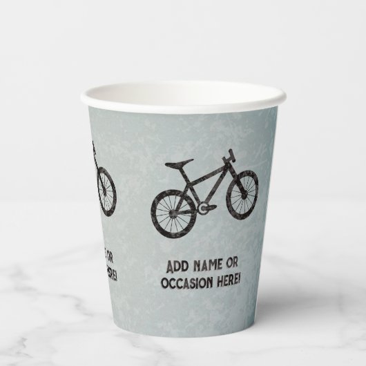 スポーティな男のためのマウンテンバイク産業の外観は男性 紙コップ (裏面)