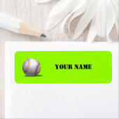 スポーティな緑の野球学校の本 ラベル (インサイチュ)