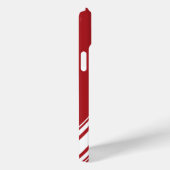 スポーティな赤、白、青ストライプの名前番号 Case-Mate iPhoneケース (裏面 / 右)