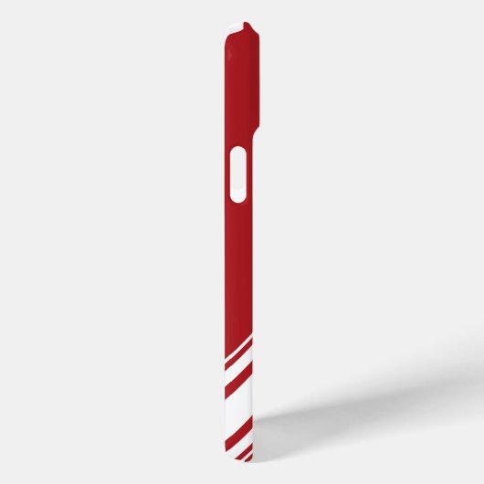 スポーティな赤、白、青ストライプの名前番号 Case-Mate iPhoneケース (裏面 / 右)