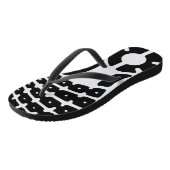 スポーティな靴プリントのペア ビーチサンダル (アングル)