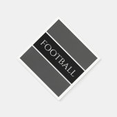 スポーティはっきりしたダークグレーホワイトブラックラージサッカー スタンダードカクテルナプキン (角)