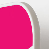 スポーティはっきりしたピンク白黒レースストライプ文字 ピックルボールラケット (左詳細)