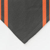 スポーティアクセントオレンジストライプスタイルプリント フリースブランケット (角)