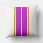 スポーティエレガントマゼンタピンクホワイトレースストライプレース アウトドアクッション (裏面)