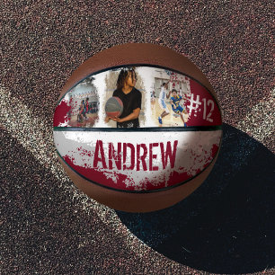 スポーティカスタムなプレイヤー名&ナンバー3フォトコラージュ バスケットボール