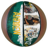 スポーティカスタムなプレイヤー名&ナンバー3フォトコラージュ バスケットボール (縦)