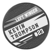 スポーティカスタムパーソナライズされたプレイヤー名と番号 アイスホッケーパック (正面)