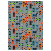 スポーティカラフルレーシングカーキッズパーソナライズされた クリップボード (裏面)