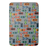 スポーティカラフルレーシングカーキッズ バスマット (正面縦)