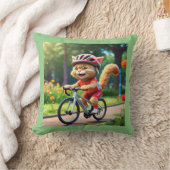 スポーティクールキャットオンサイクリング装飾用クッション クッション (ブランケット)