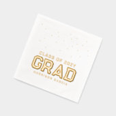 スポーティグラードアスリートパーソナライズされた卒業 箔ナプキン (左)