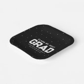 スポーティグラードアスリートブラックパーソナライズされた卒業 ペーパープレート (傾斜あり)