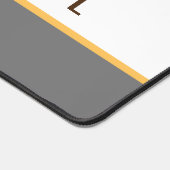 スポーティグレーホワイトレーシングストライプ文字 デスクマット (コーナー)