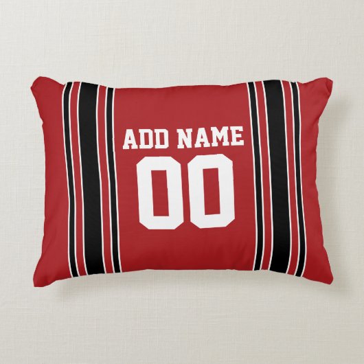 スポーティジャージー名前をカスタムする番号 アクセントクッション (正面)