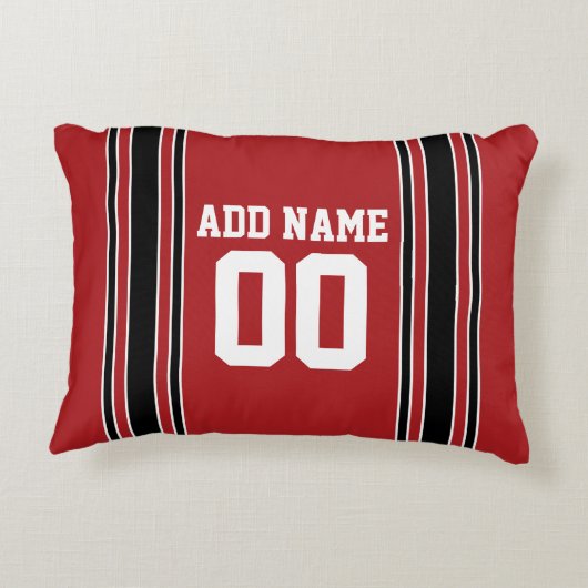 スポーティジャージー名前をカスタムする番号 アクセントクッション (裏面)
