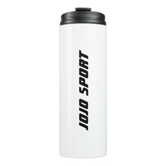 スポーティスタイリッシュデザインブラック&ホワイトJoJoスポーツ タンブラー (正面)