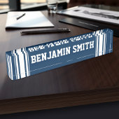 スポーティチームジャージストライプ名前をカスタムする付き デスクネームプレート