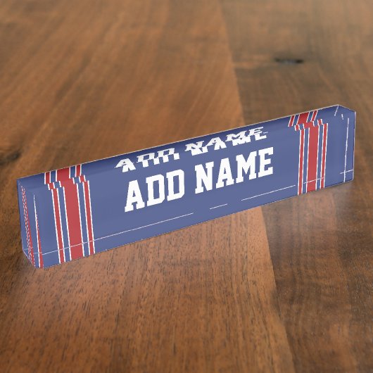 スポーティチームジャージー名前をカスタムするとナンバー デスクネームプレート (側面)