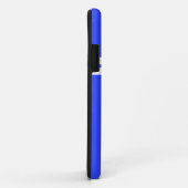 スポーティツインホワイトレーシングストライプズオンブルー王室の Case-Mate iPhoneケース (裏面/右)