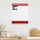 スポーティバー(ユダヤ教の)バル・ミツバーサインインボードレッドホワイト ポスター (キッチン)