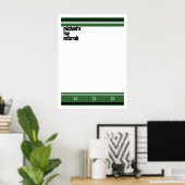 スポーティバー(ユダヤ教の)バル・ミツバーサインインボード – グリーンブラック ポスター (ホームオフィス)