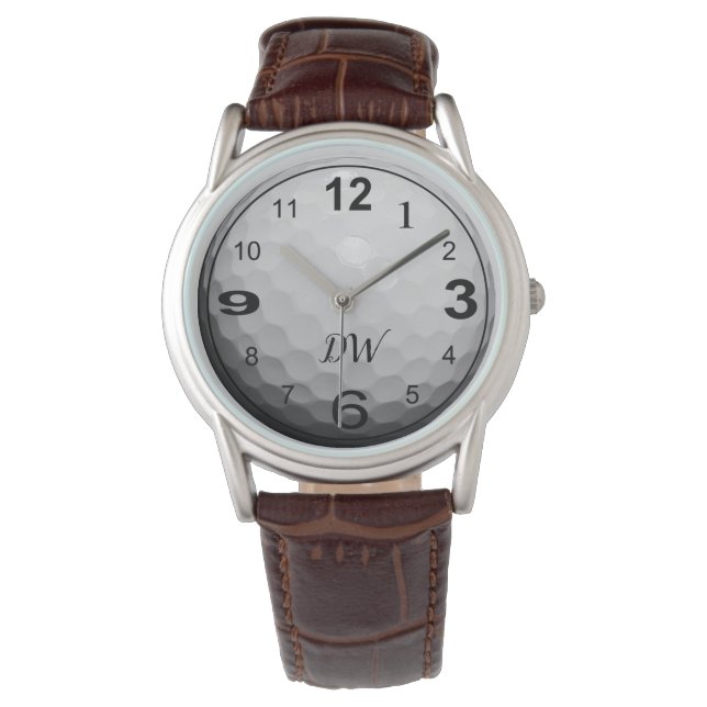 スポーティパーソナライズされたボールをテーマにしたメンズゴルフウォッチ 腕時計 (正面)