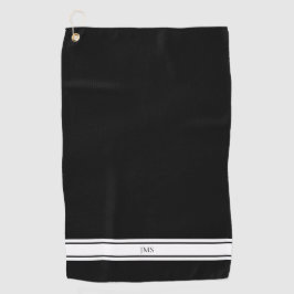 スポーティブラックモノグラムゴルフタオル ゴルフタオル