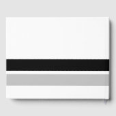 スポーティブラックライトグレーレーシングストライプズオンホワイト ゲストブック (裏面)