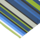 スポーティブルーグリーンストライプテーブルクロス テーブルクロス (アングル)