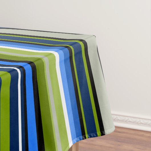 スポーティブルーグリーンストライプテーブルクロス テーブルクロス (インサイチュ)
