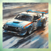 スポーティブルーレーシングカー ウィンドウサイン (シート3)