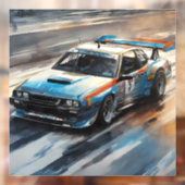 スポーティブルーレーシングカー ウィンドウサイン (シート2)