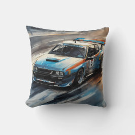 スポーティブルーレーシングカー クッション