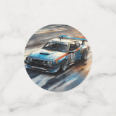 スポーティブルーレーシングカー コンフェッティ (スモール正面)