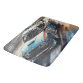 スポーティブルーレーシングカー バスマット (アングル)