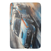 スポーティブルーレーシングカー バスマット (正面縦)