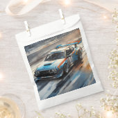 スポーティブルーレーシングカー フェイバーバッグ (クリップ留めされた状態)