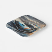 スポーティブルーレーシングカー ペーパープレート (傾斜あり)