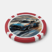 スポーティブルーレーシングカー ポーカーチップ (シングル)