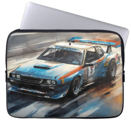 スポーティブルーレーシングカー ラップトップスリーブ