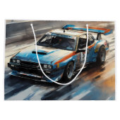 スポーティブルーレーシングカー ラージペーパーバッグ (裏面)