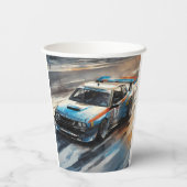 スポーティブルーレーシングカー 紙コップ (裏面)