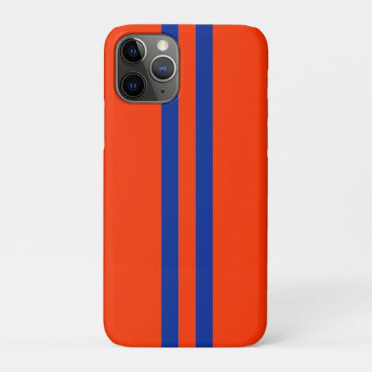 スポーティブルー+オレンジストライプ柄 Case-Mate iPhoneケース (裏)