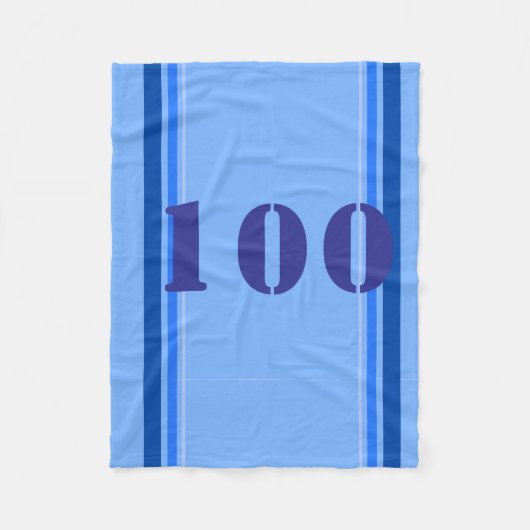 スポーティブルー フリースブランケット (正面)